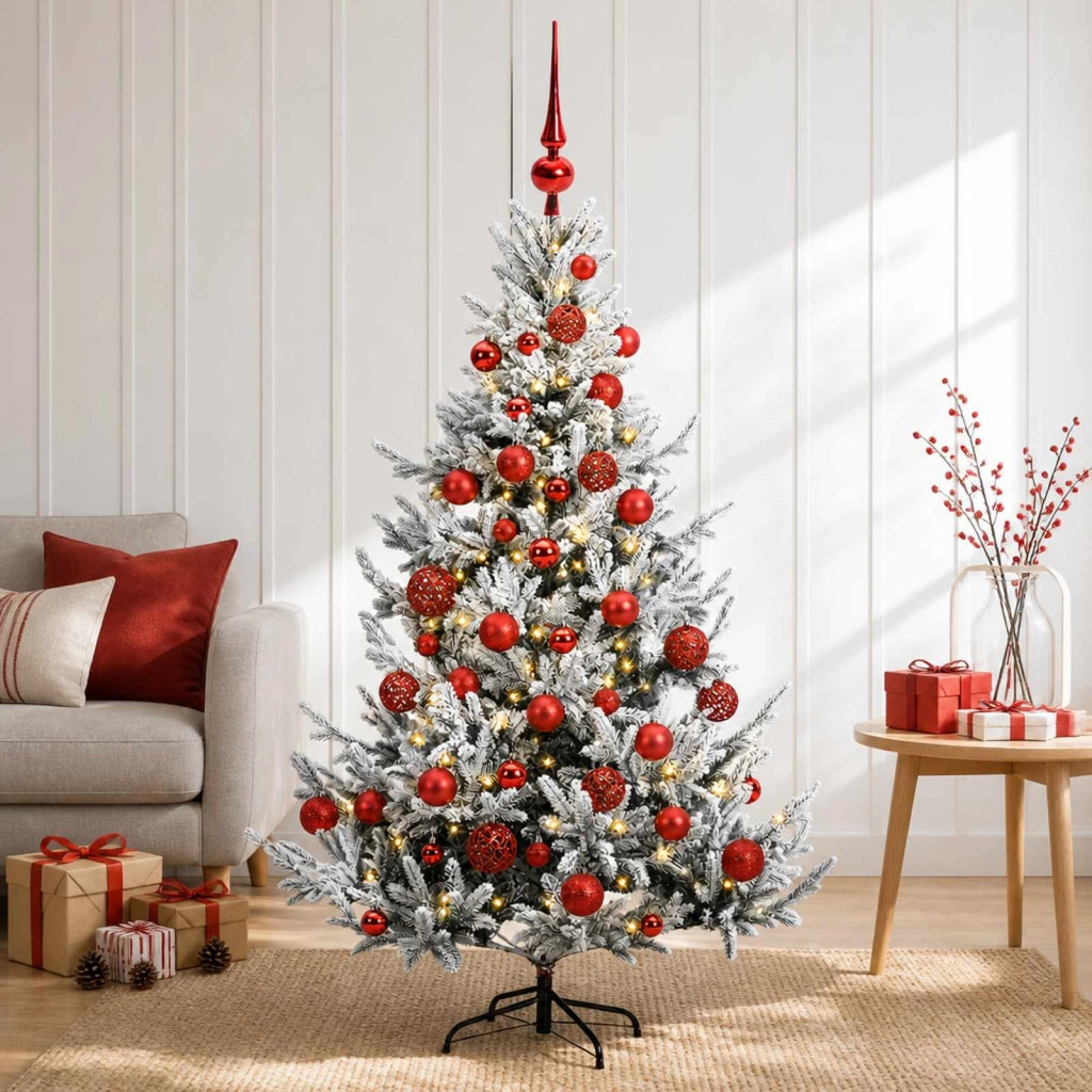 Albero di Natale artificiale con palline 150 cm 150 LED 3465880