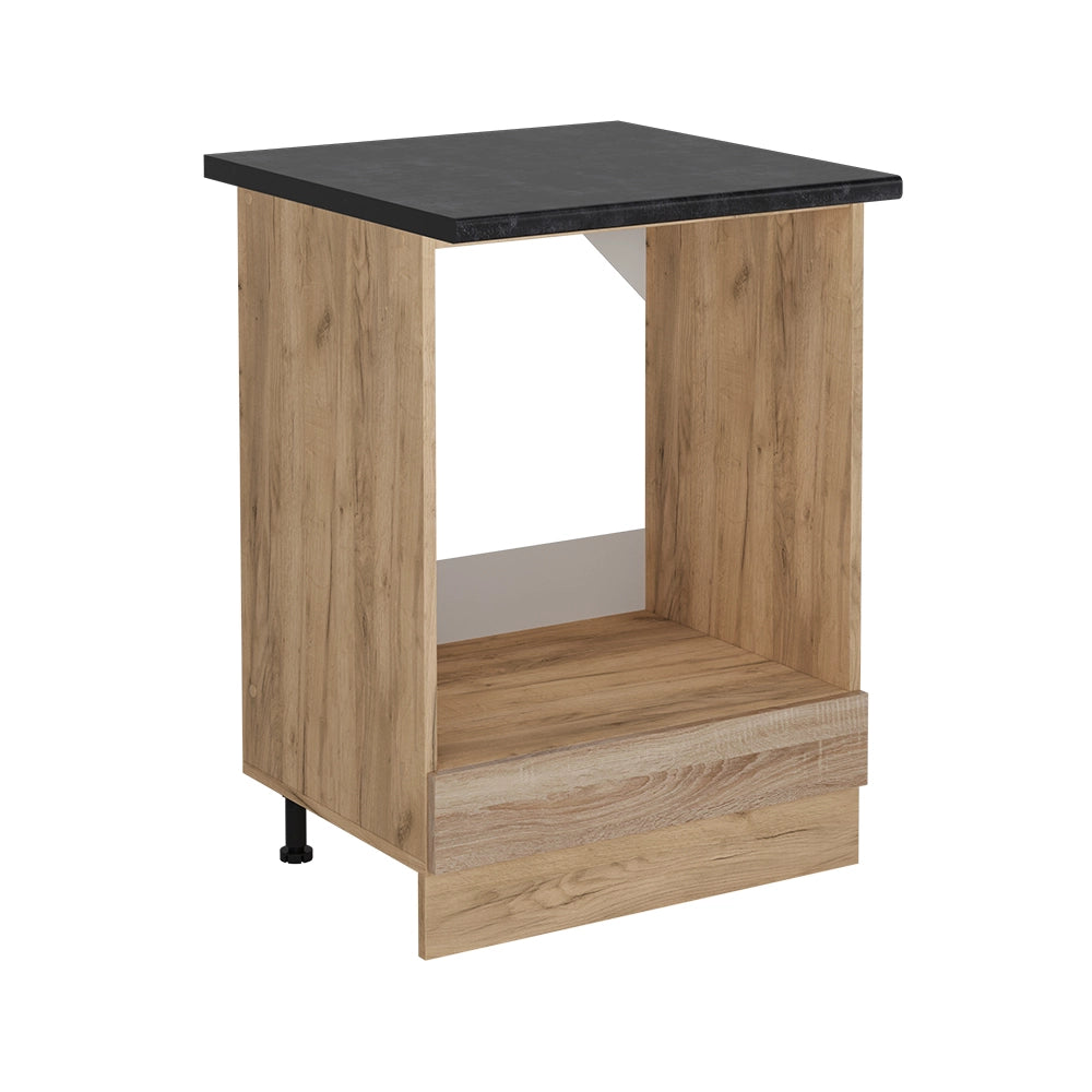 Mobile per forno da incasso R-Line Sonoma/Rovere dorato 60 cm, PL Antracite Vicco