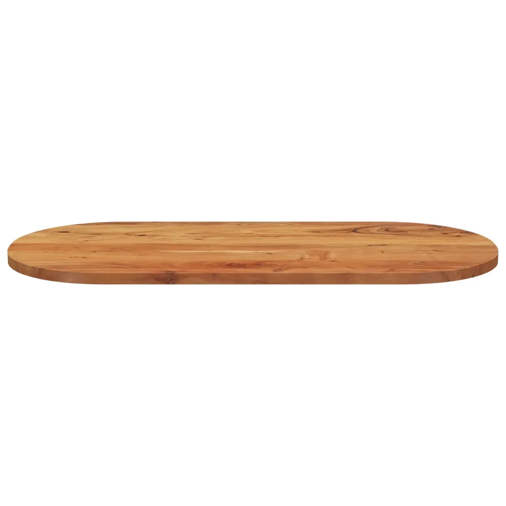 Piano Tavolo 110x50x3,8 cm Ovale in Legno Massello di Acacia 370097