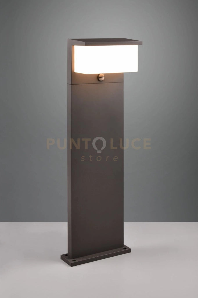 NESTOS PALO ALTO DA ESTERNO FUSIONE ALLUMINIO ANTRACITE A LED 13W 1300lm, 3000K CON SENSORE DI MOVIMENTO H. 80CM IP54