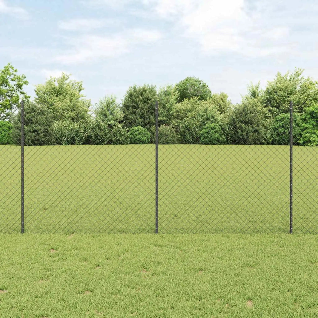 Recinzione a maglie con palo 10 x 1,2 m Grigio Rete 3336261