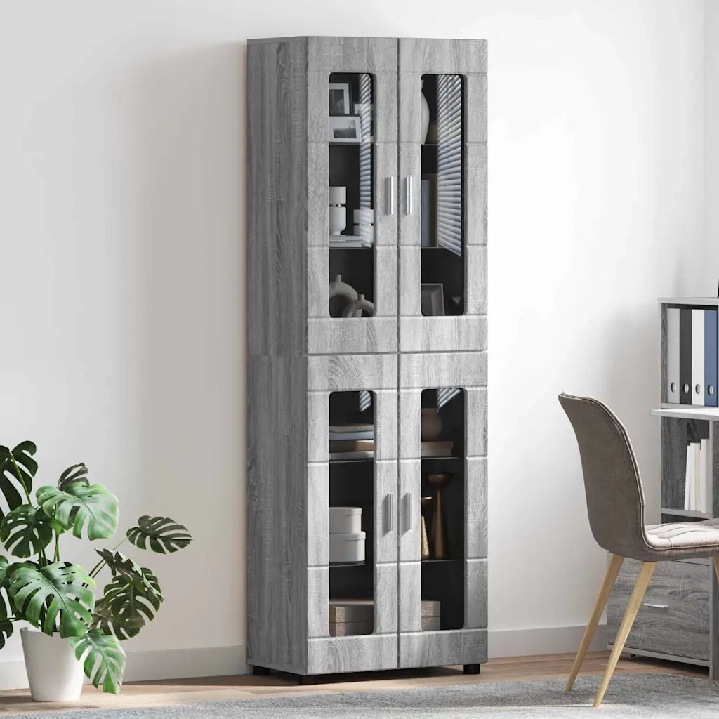 Credenza con lo scaffale FLORIN Grigio Sonoma 60 x 35 x 182 cm 3397910