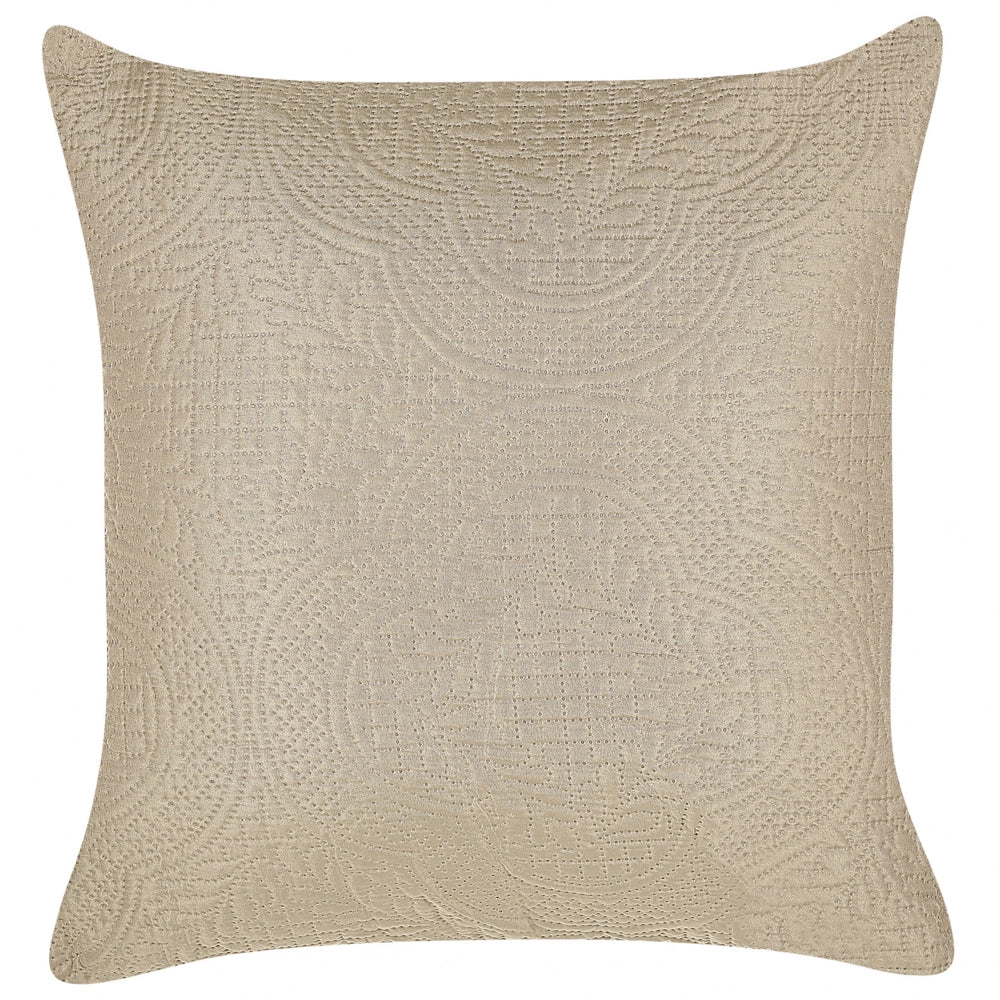 Copriletto in tessuto poliestere tortora 140 x 210 cm con cuscini motivo goffrato decorativo biancheria da letto classico camera da letto