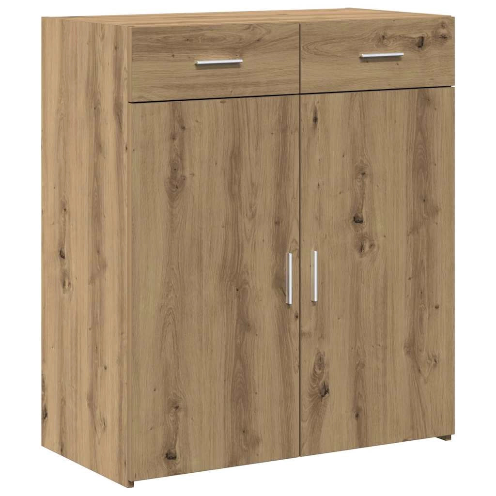 Mobile contenitore rettangolare moderno con cassetto e 2 ante 80 x 42 x 93 cm finitura rovere ingegnerizzato 02_0055993