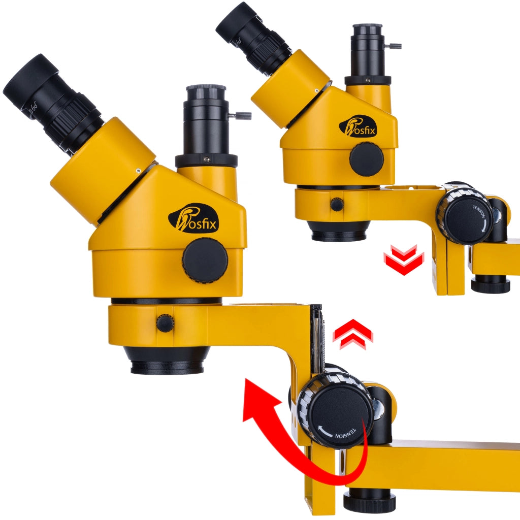 Mikroscopio Trinoculare Rosfix Neptune Pro MSNP-T-WDMS3-O – Zoom 7-45x | Sistema Ottico Greenough | Lavoro di Precisione