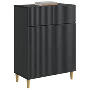 Credenza | Madia | Buffet da pranzo | Armadio da pranzo Nero 66 x 34,5 x 90 cm Legno ingegnerizzato