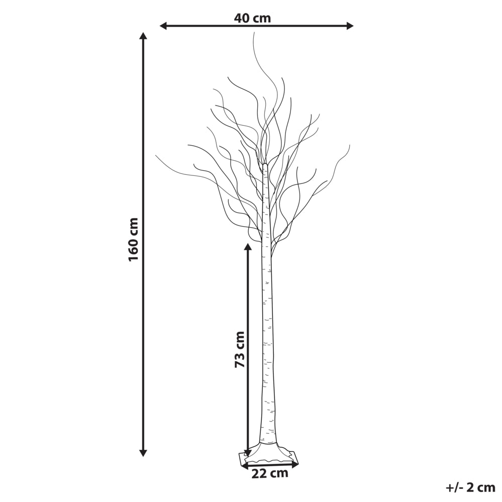 Albero di Natale in metallo con LED in metallo di colore bianco 160 cm per interni ed esterni