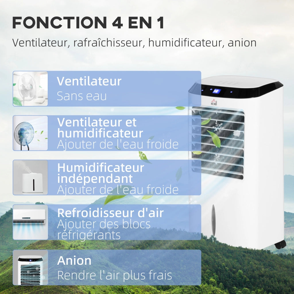 Raffrescatore d'aria mobile ionizzatore 4 in 1 ¨C zephmum ¨C bianco nero