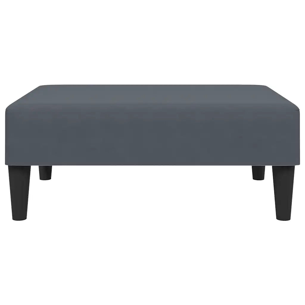 Divano Letto 2 Posti con Poggiapiedi-Sofa Letto 2 Posti-Daybed Grigio Scuro in Velluto 964403