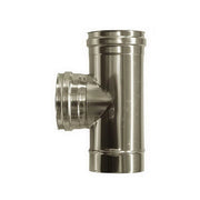 Raccordo T 90 femmina canna fumaria DN 140 tubo acciaio inox 316