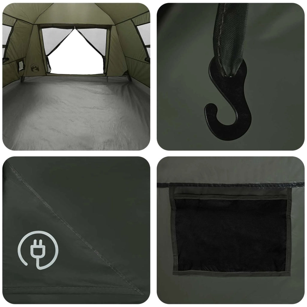 Tenda istantanea resistente all'acqua 4 persona Verde militare 42042273