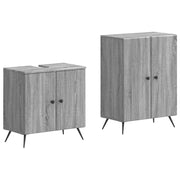 Set di Armadi da Bagno da 2 Pezzi BREDA Sonoma grigio 3417645