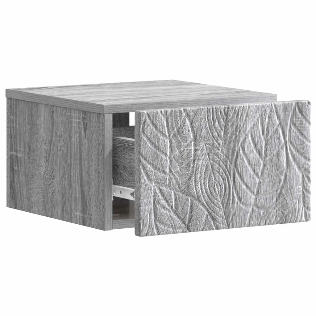 Tavolino da Parete Laterale Sonoma grigio 34,5 x 33 x 20 cm 898777