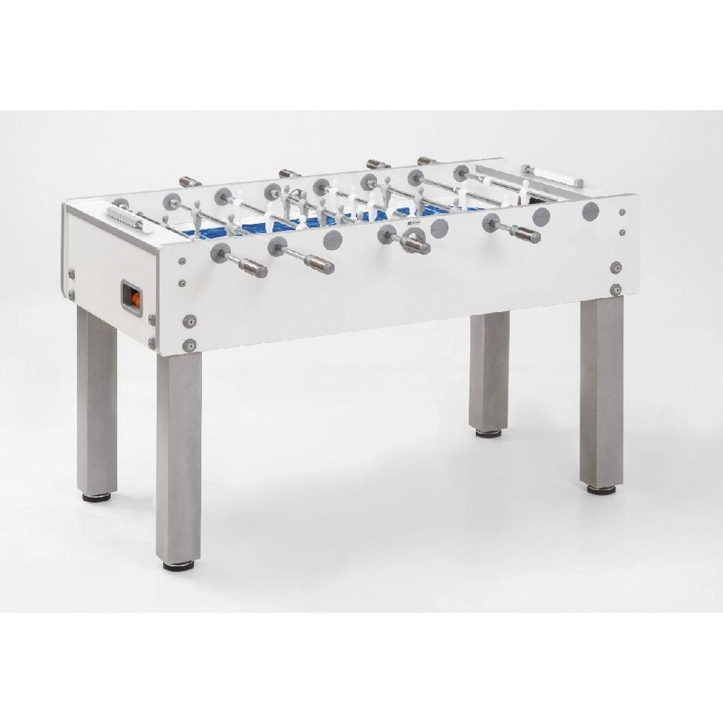 Calciobalilla G-500 PURE WHITE H2O aste rientranti, piano gioco corto