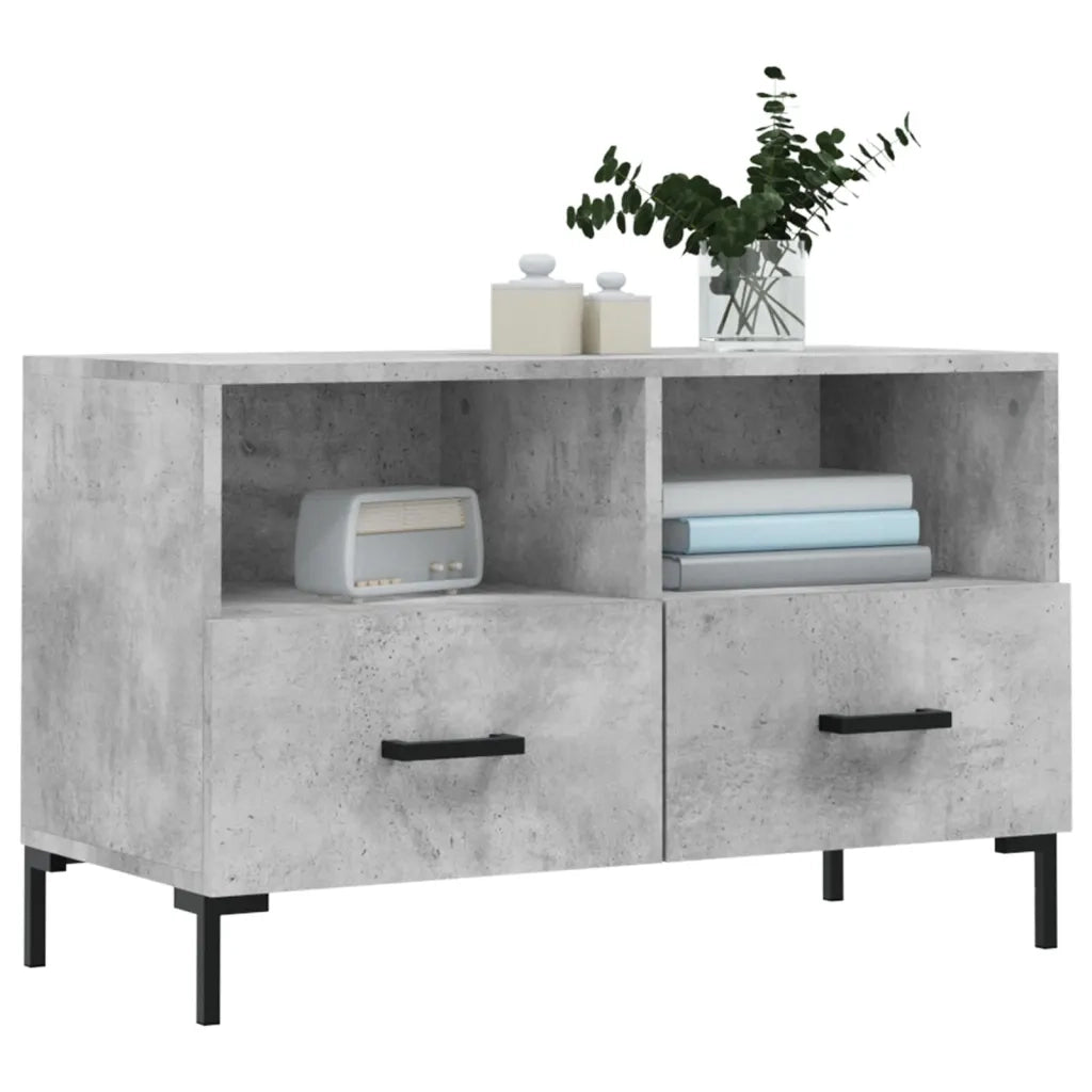Mobile per TV-Credenza TV-Console TV Grigio Cemento 80x36x50 cm Legno Multistrato 653541