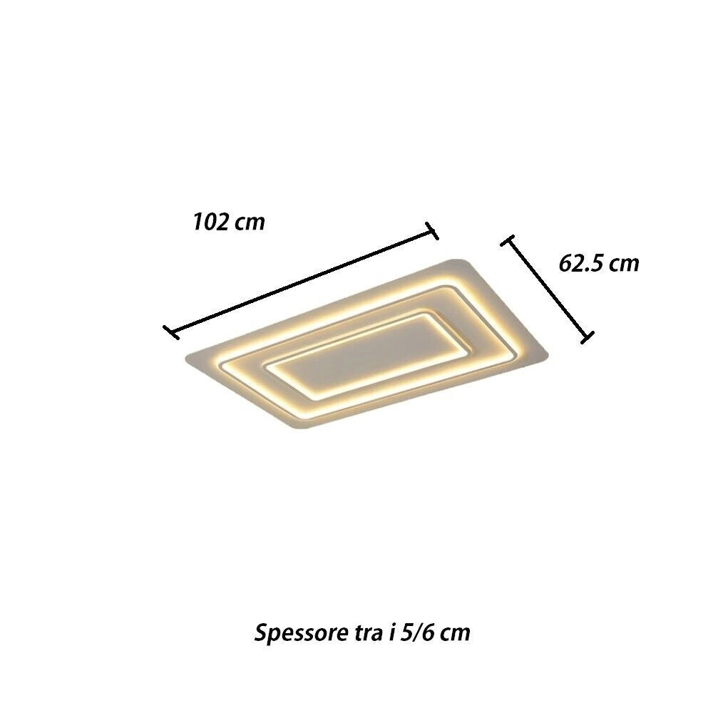 Lampadario Plafoniera Illuminazione Led Moderno Luce con telecomando Dimmerabile 123W 9840 lumen
