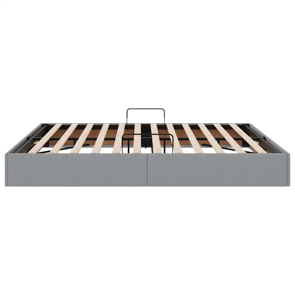 Letto con Contenitore Grigio chiaro 180 x 200 cm Tessuto
