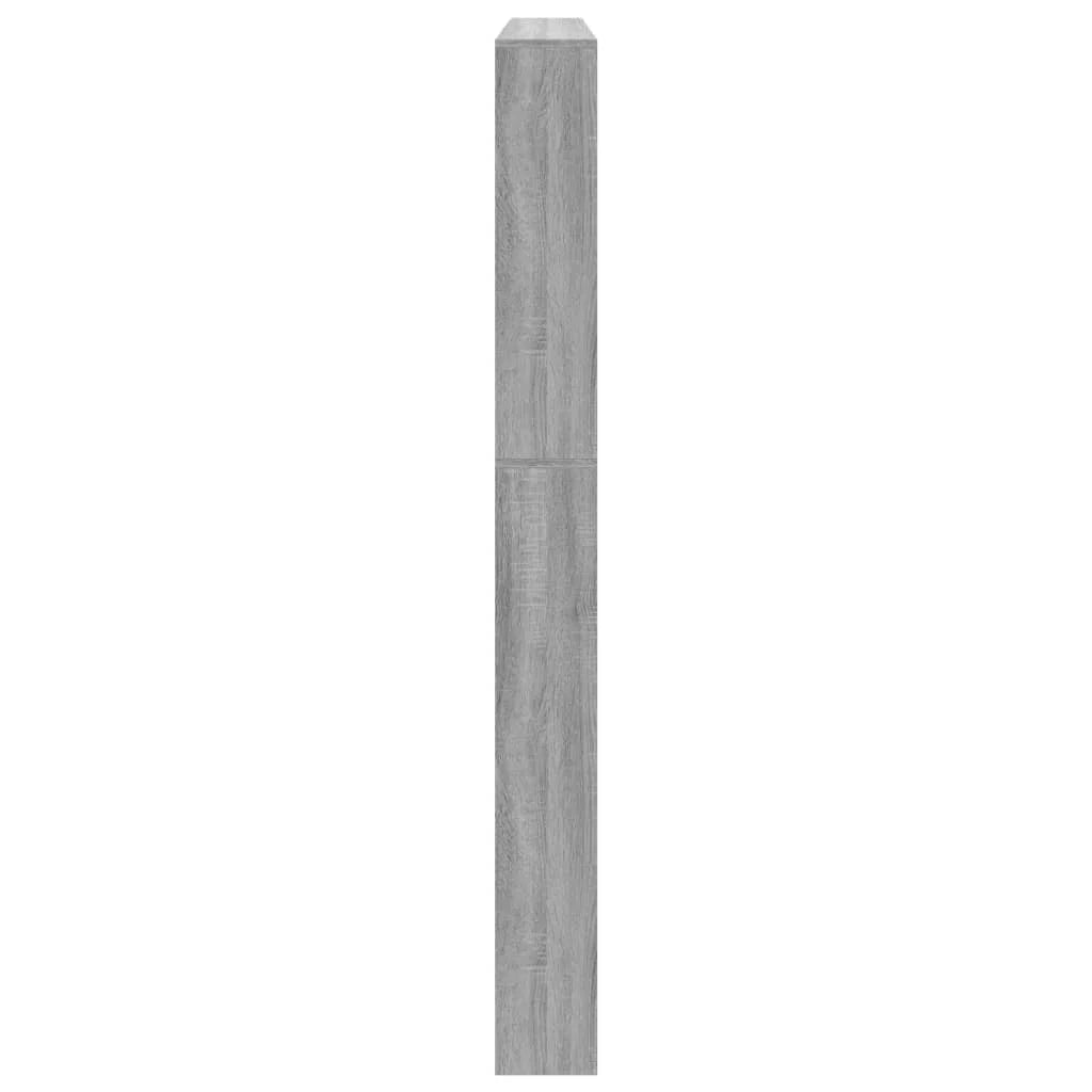 Scarpiera mobile contenitore per scarpe mobile per ingresso/corridoio/soggiorno con specchio 5 ripiani finitura rovere Sonoma 63 x 17 x 169,5 cm grigio 02_0021891