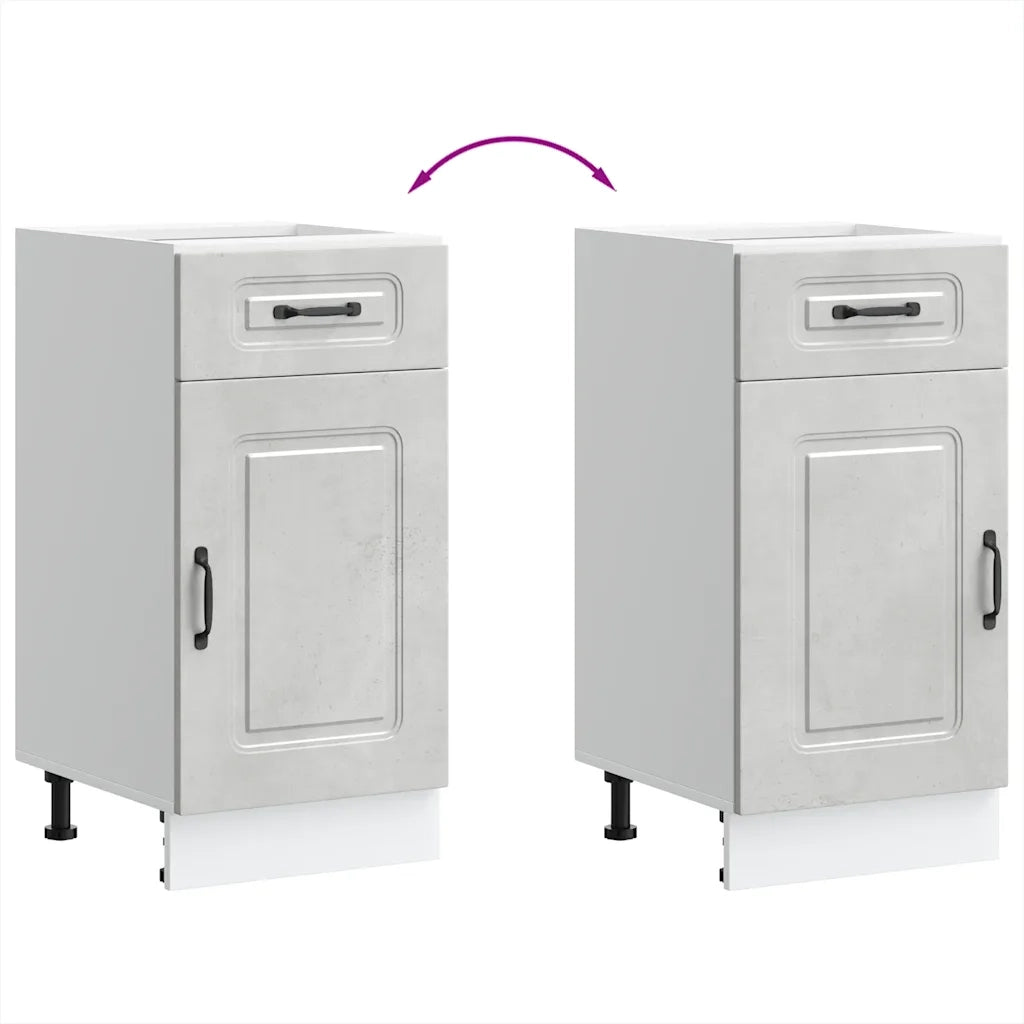 Base da Cucina Kalmar Grigio Cemento in Legno Multistrato 853471