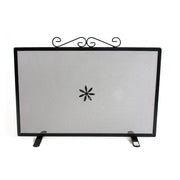 SCHERMI PARASCINTILLE RETTANGOLARE CM 70X18x46 IN FERRO BATTUTO CAMINETTO