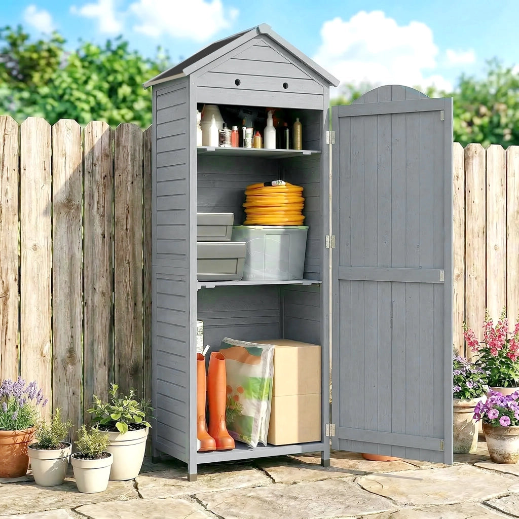 Armadio da Giardino ¨C zephmum ¨C Legno Massello Antracite