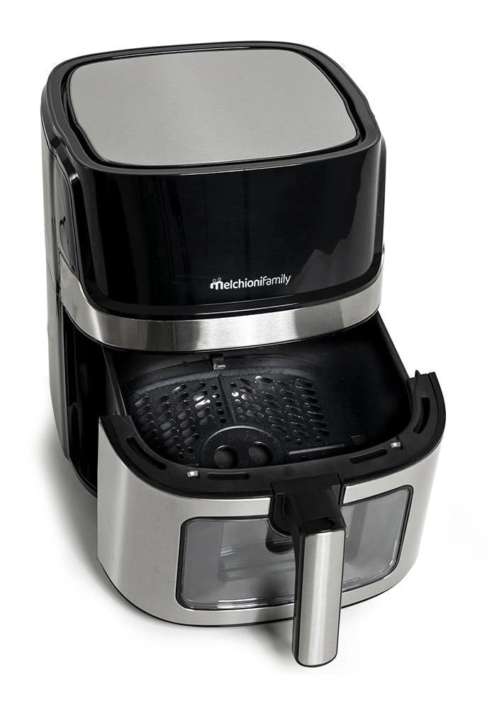 Melchioni 118340033 friggitrice Singolo 6,5 L Indipendente 1600 W Nero, Acciaio inox
