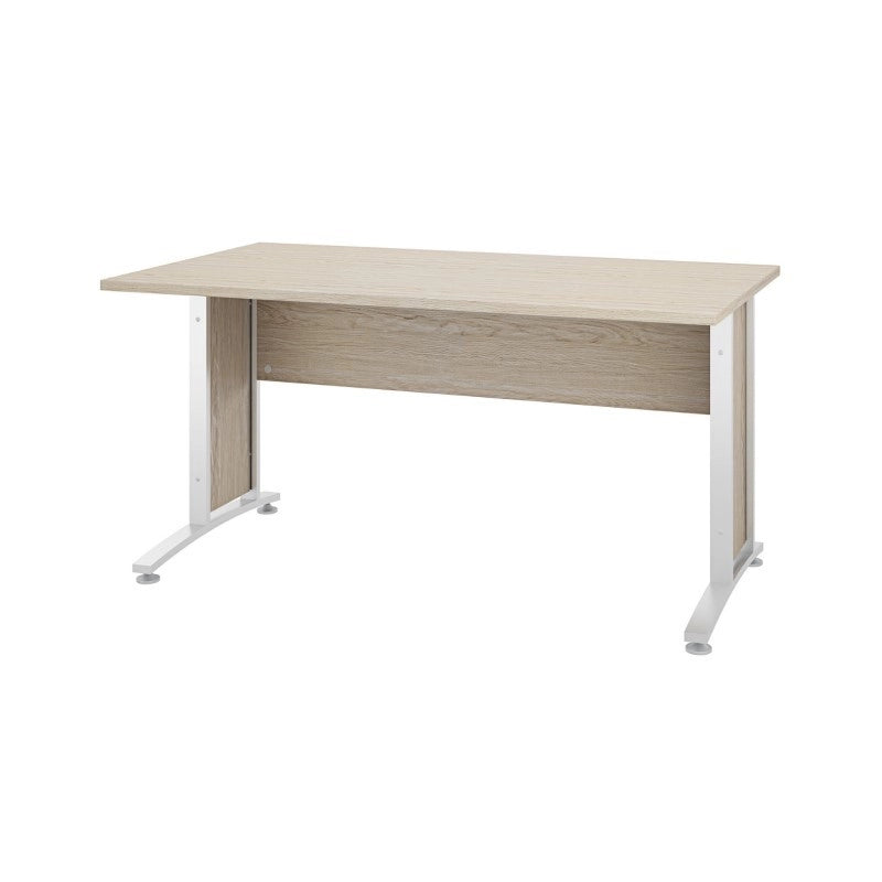(2c) Scrivania ufficio bianco quercia cm 150 x 80 x 74 h