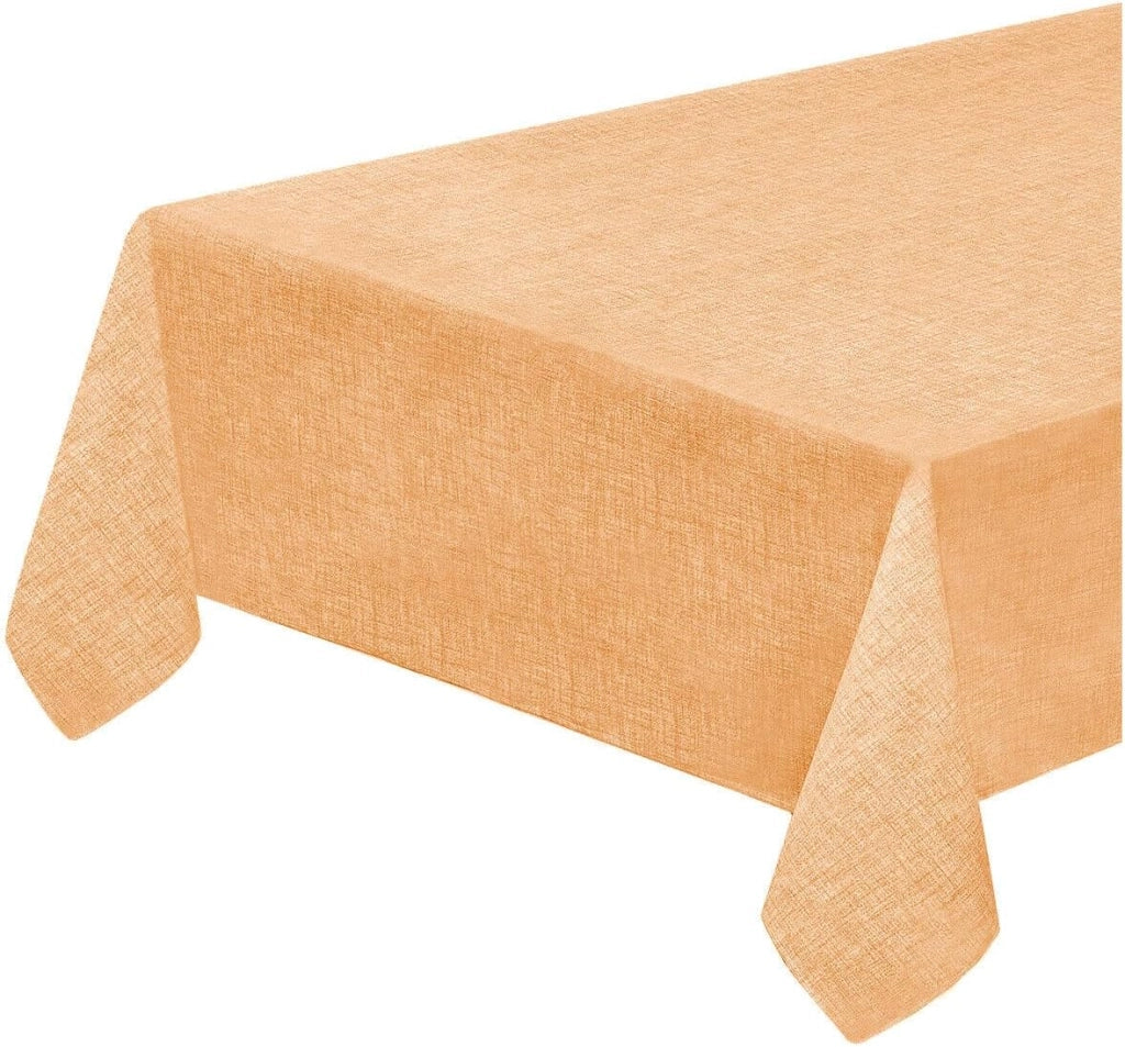 Tovaglia Tavolo Cucina 135x135 cm Antimacchia Bordata Plastificata Copritavolo Pastello Arancione