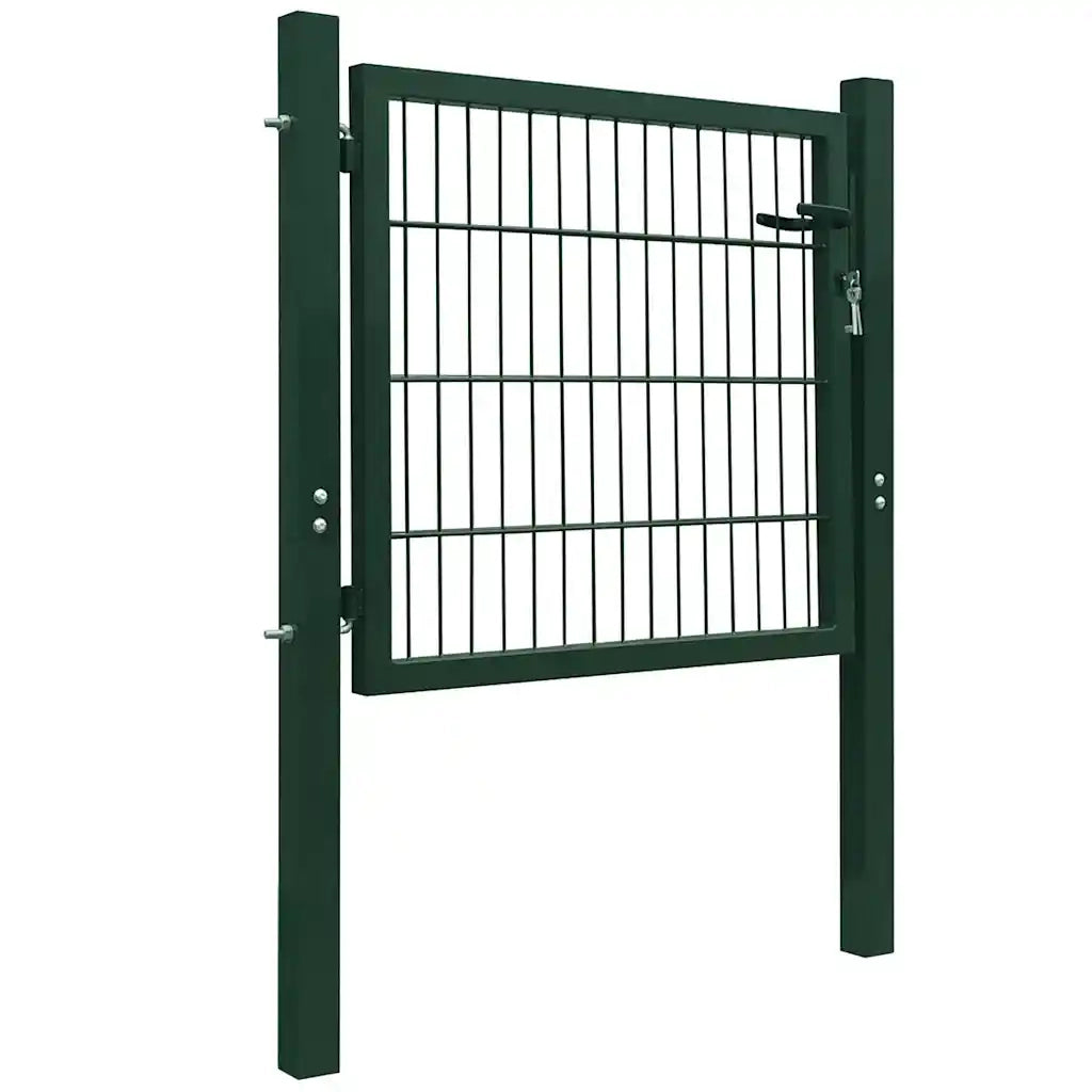 Cancello per Recinzione in Acciaio Verde 105x150 cm cod mxl 39823