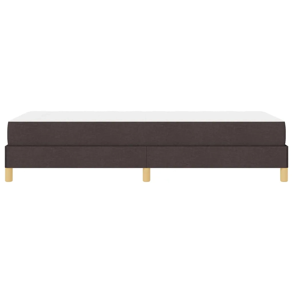 Letto a molle con materasso Marrone Scuro 90 x 190 cm Tessuto