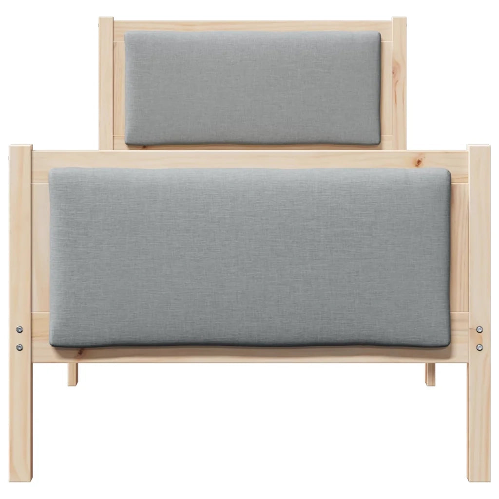 Struttura del letto-Giroletto Grigio chiaro 75 x 190 cm Tessuto 909703