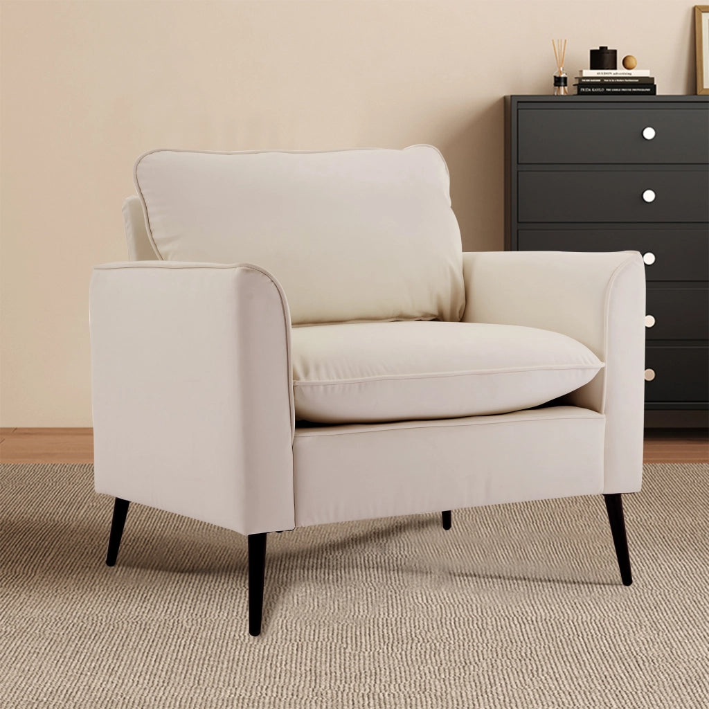 POLTRONA Relax 65x58x35 cm in ecopelle Bianca