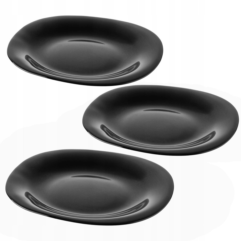 Set di 3 piatti da dessert KADAX da 21,5 cm, colore nero.