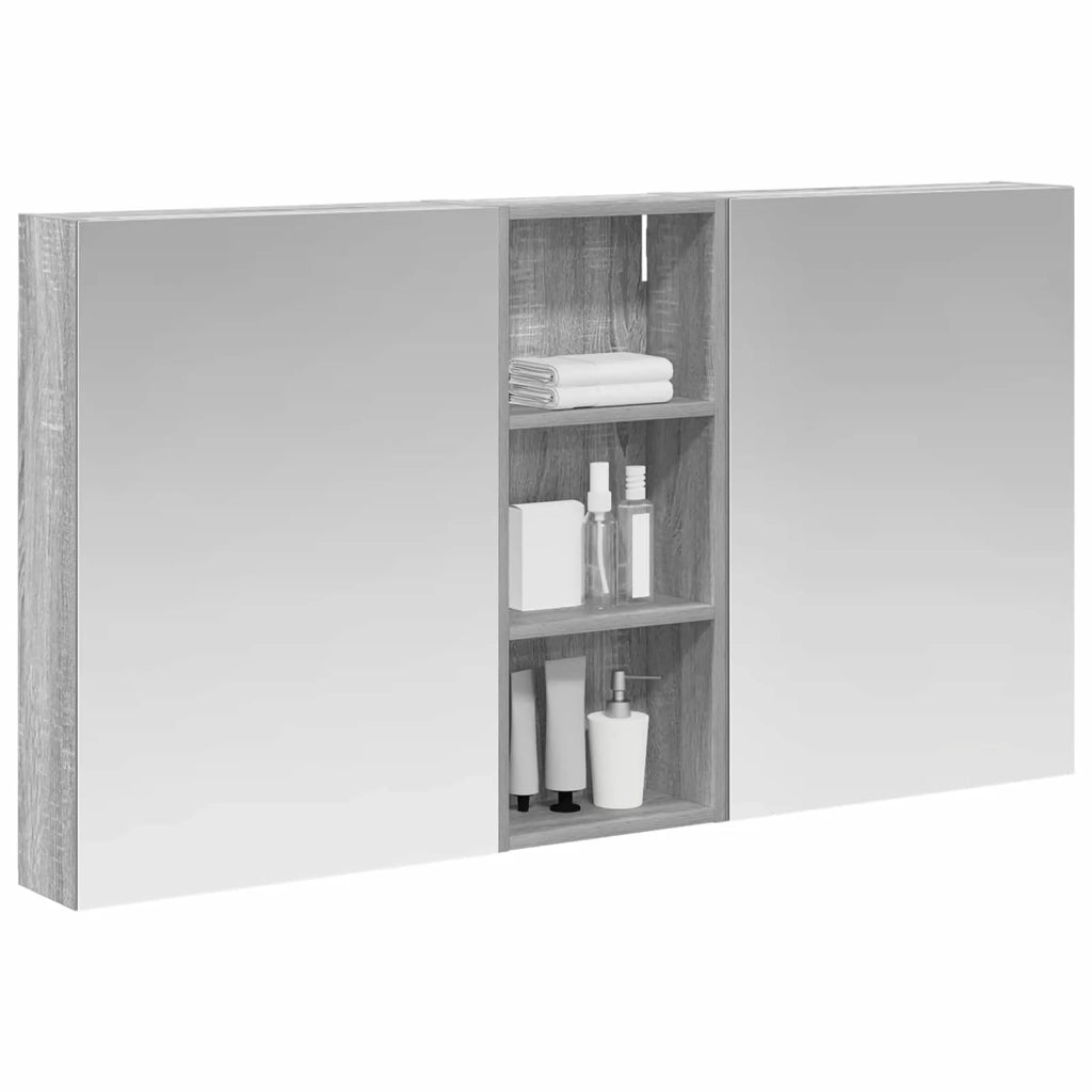 Set di Armadi da Bagno | Armadio da bagno con lo scaffale 3 pz 130 x 14,5 x 70 cm