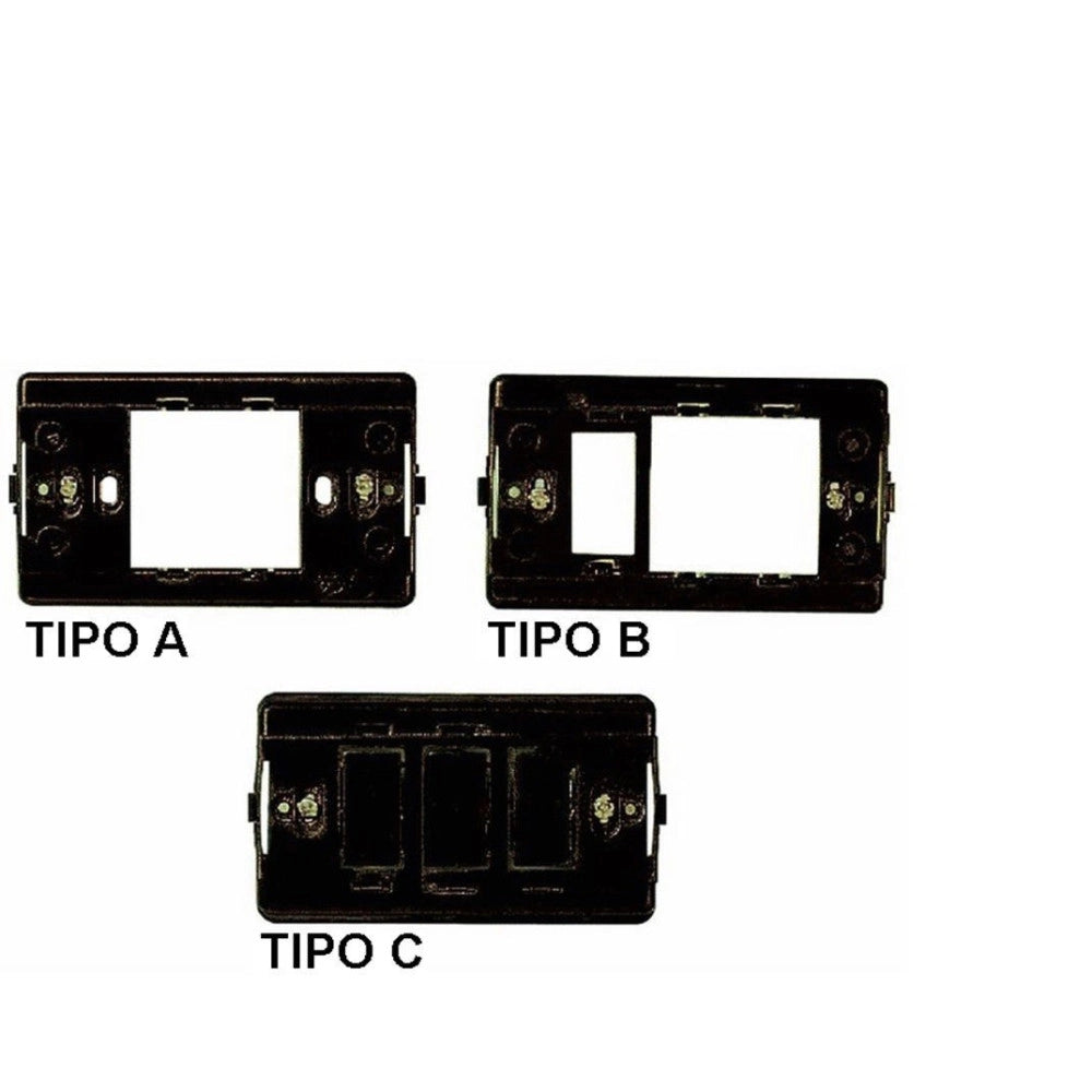 Trade Shop - Serie Magic Compatibile Interruttori Bipolari Unipolari Prese Compatibili Moduli -     Supporto C