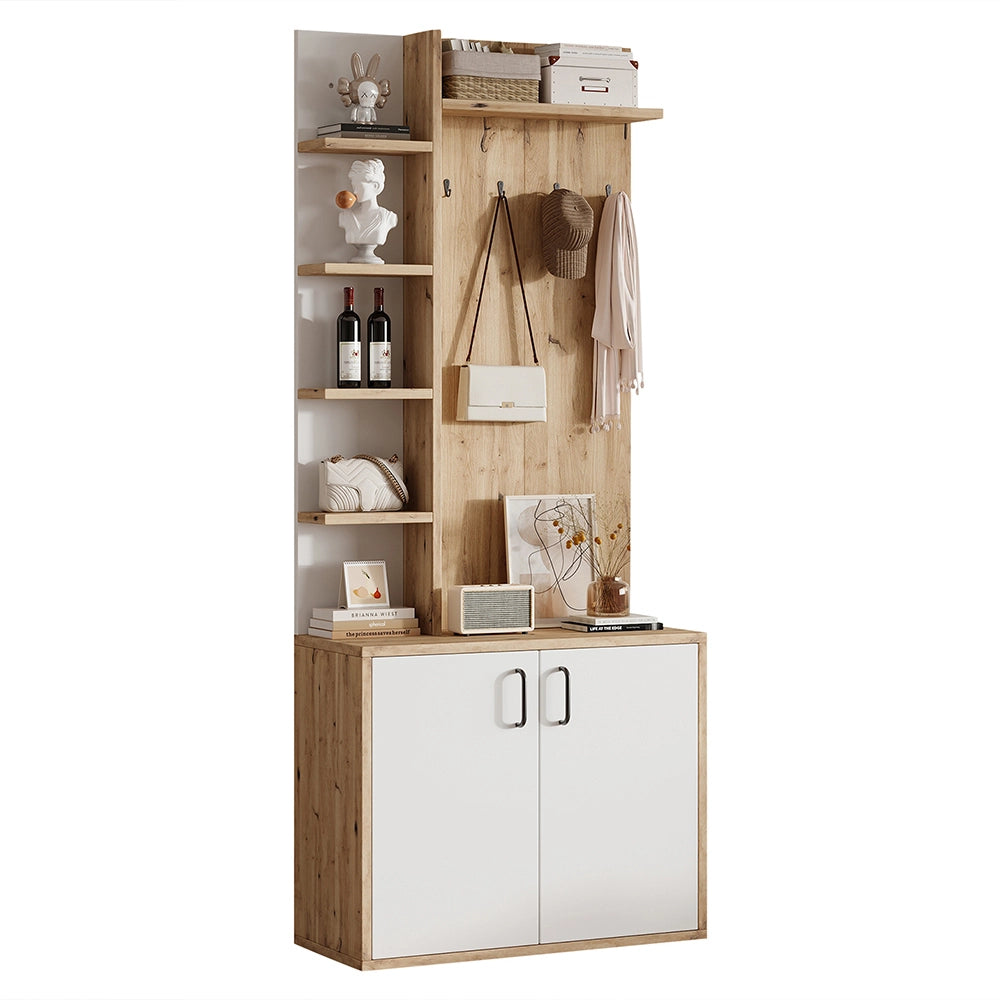 Appendiabiti - Xylo - 5 livelli scarpe 75x33x180cm legno