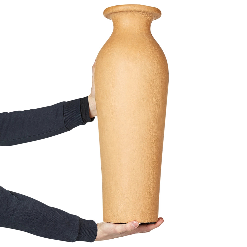 Vaso decorativo in terracotta arancione 60 cm fatto a mano Design tradizionale Decorazione per la casa Soggiorno