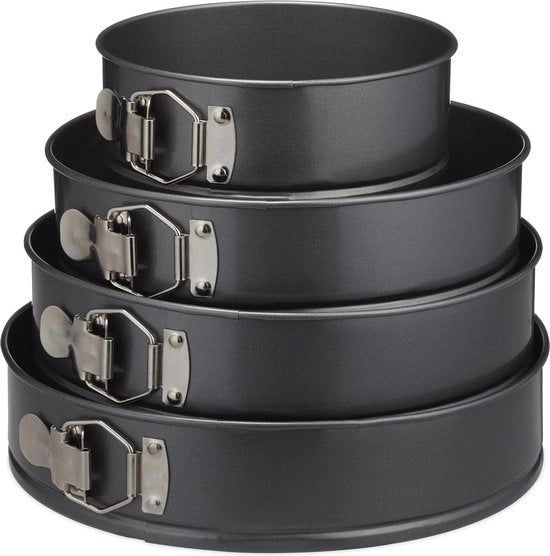 Set di forma a spirale 4 pezzi, diametro 18/24/26/28 cm - Antiscivolo, resistente al calore fino a 250°