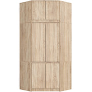 Armadio ad angolo AKORD S100 con sopralzo Sonoma Quercia 100 cm 4 ante 100x50x235 cm