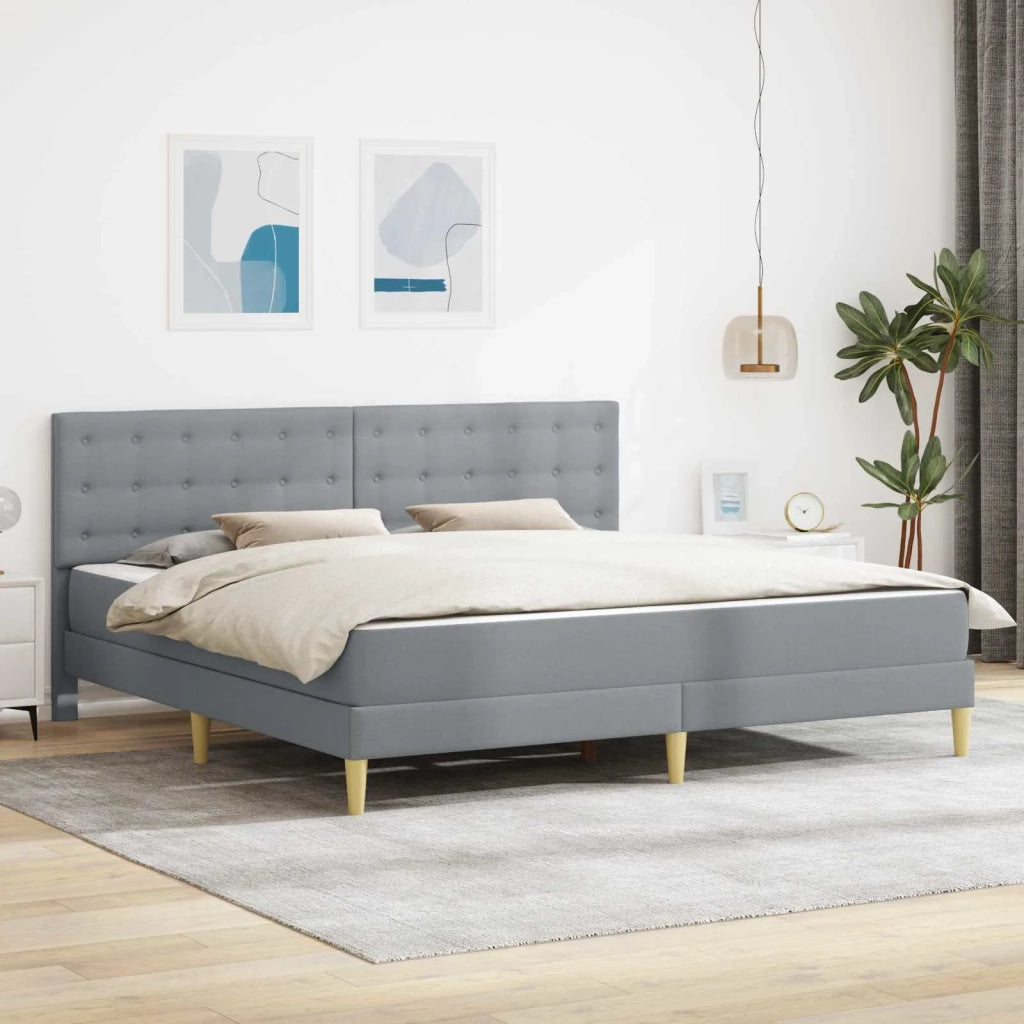 Struttura letto con materasso Grigio chiaro 180 x 200 cm 3415123