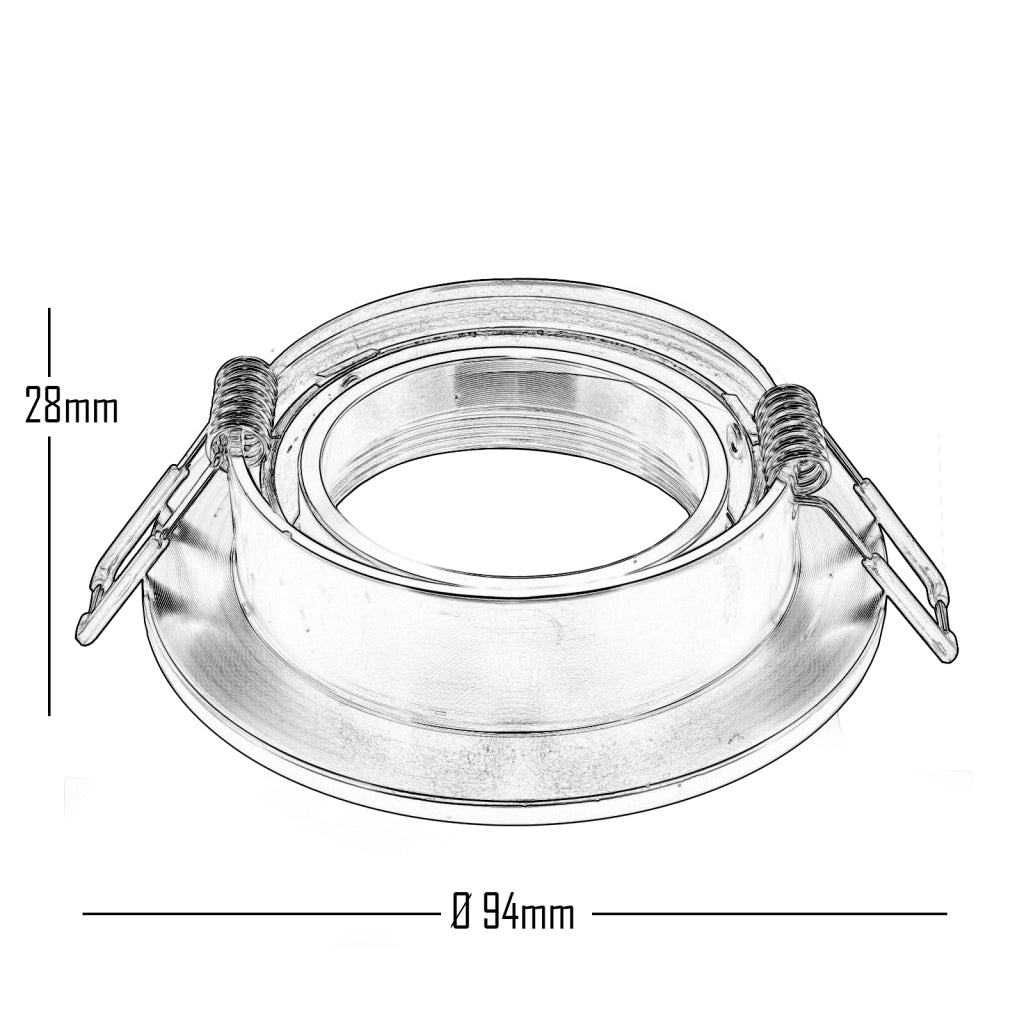 Faretto incasso cartongesso 8cm silver tondo lampada luce corridoio LED 8W GU10 LUCE 3000K
