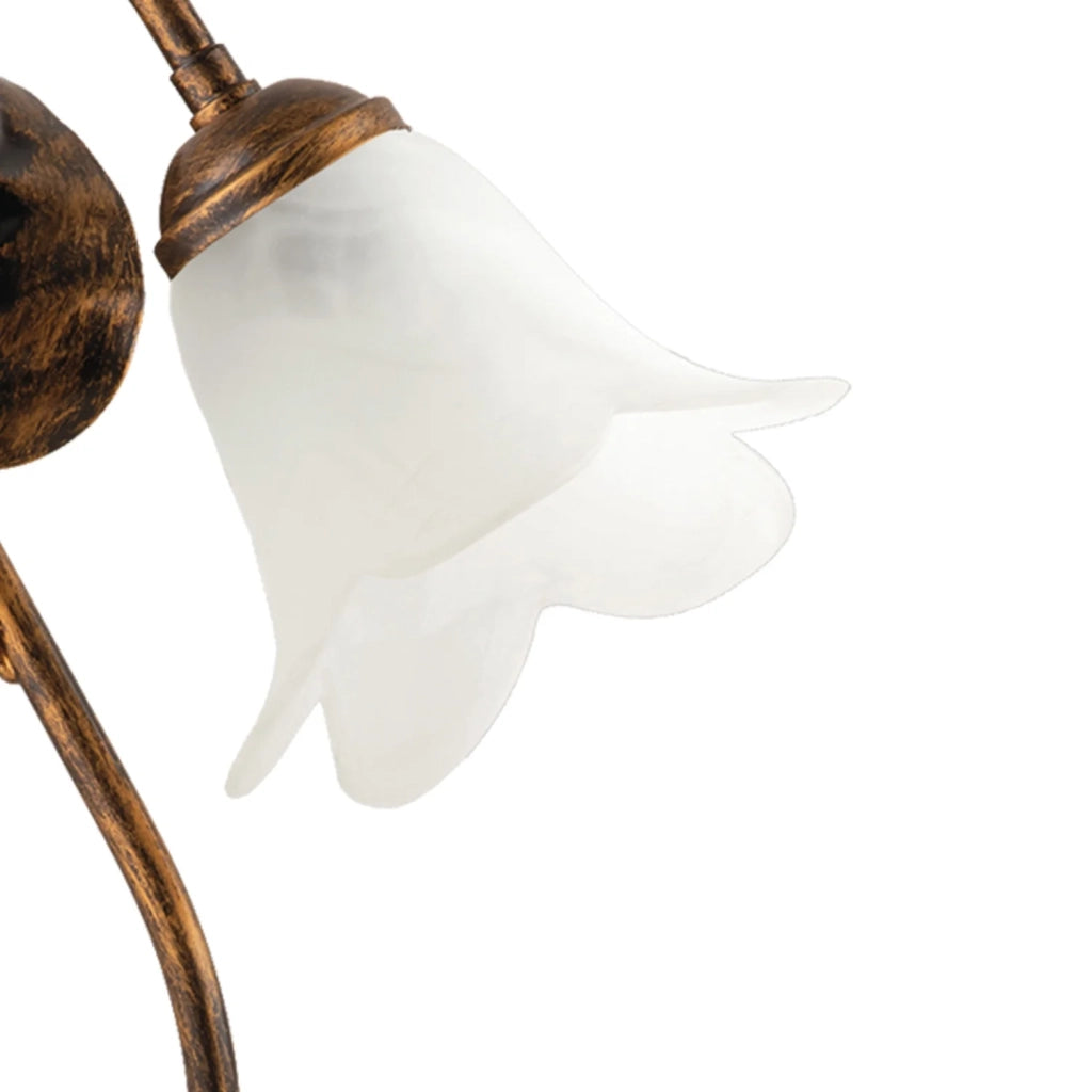Lampada da Tavolo Limone 1 Luce Marrone e Bianco LuceArt Classic
