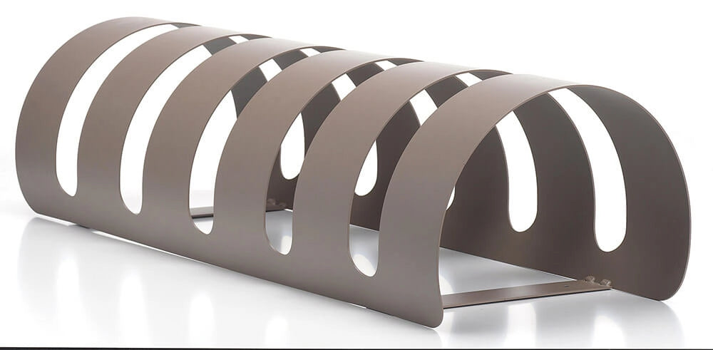 Rastelliera Portabici 5 Posti in Ferro 90x30x23 cm Belfer Bike Rack 42/PB Tortora