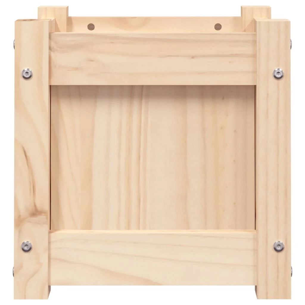 Fioriera rialzata per piante fiori terrazza giardino 31 x 31 x 31 cm legno di pino massiccio marrone 02_0037498
