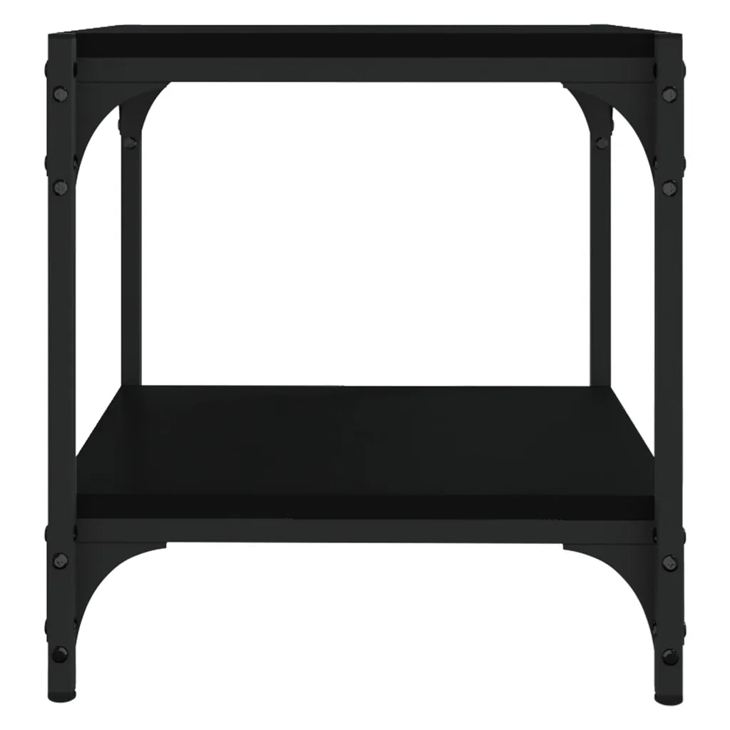 Mobile Porta TV Nero 40x33x41 cm in Legno Multistrato e Acciaio 819302