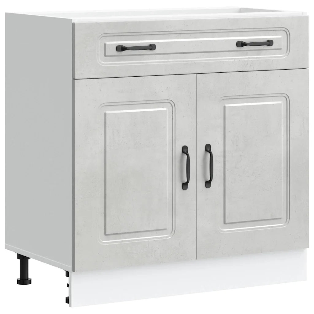 Base da Cucina Kalmar Grigio Cemento in Legno Multistrato 853501