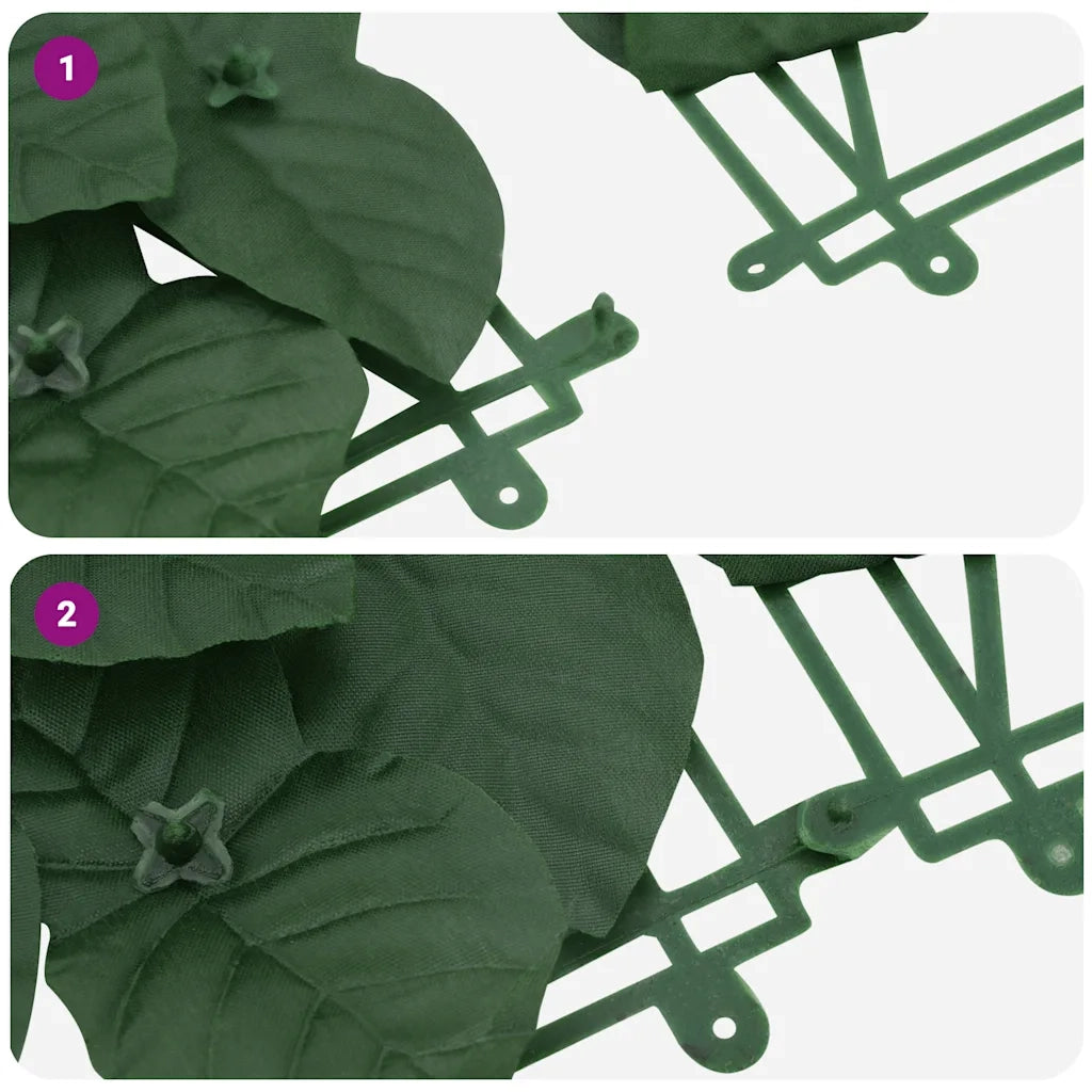 Paravento da Balcone-Pannello per balcone con Foglie Verde Scuro 500x75 cm