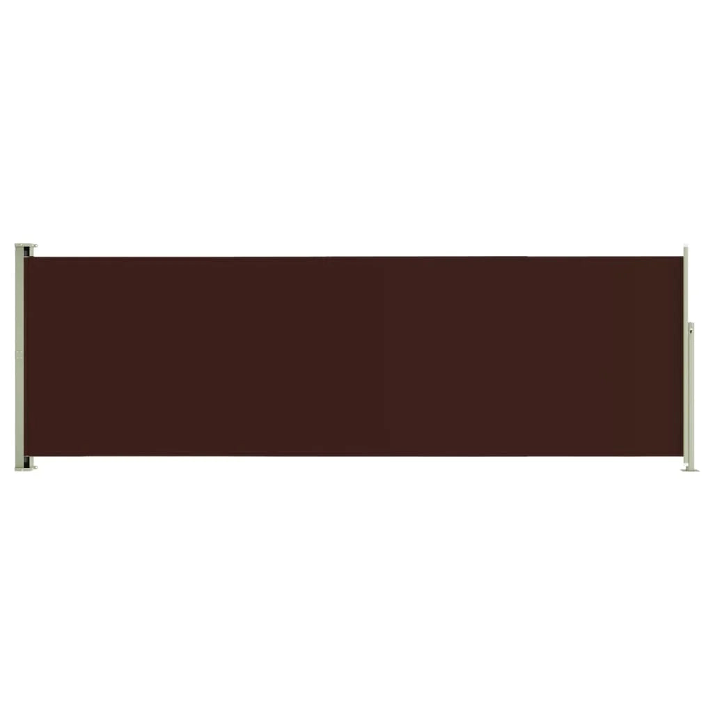 Tenda da sole laterale retrattile/schermo privacy per patio giardino terrazza balcone 200 x 600 cm marrone 02_0007366
