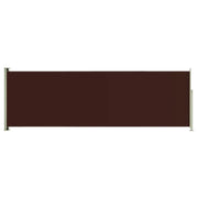 Tenda da sole laterale retrattile/schermo privacy per patio giardino terrazza balcone 200 x 600 cm marrone 02_0007366