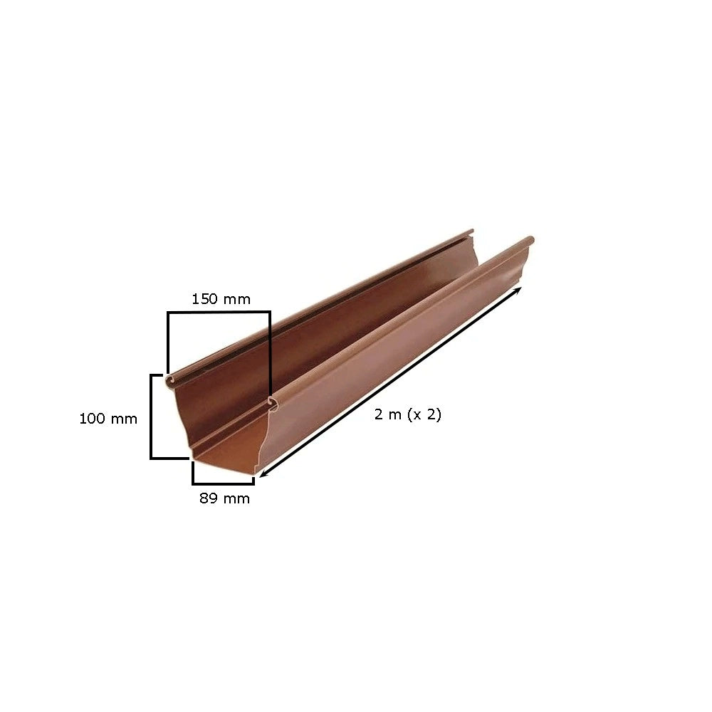 Gronda in polimglass sistema "vega"mt 4 : Colore - Rame antico